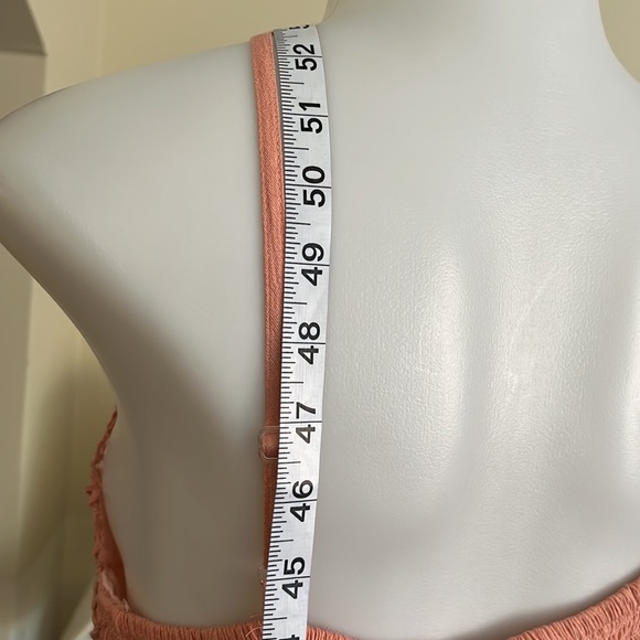 💖💃🏻Rebellion Again Summer Peach Crochet Strapped Long Dress- Women-L- NWT - Picture 14 of 16